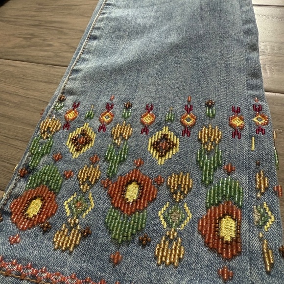 Tribal Jeans | Size 2 | Embroidered Hem Denim Jeans - Picture 5 of 8